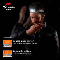 NATUREHIKE Ultrajasna latarka czołowa LED – ładowana przez USB i ultralekka